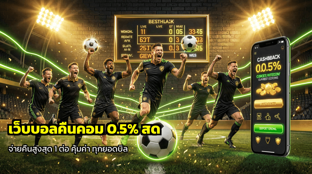 เว็บบอลคืนคอม 0.5% สด